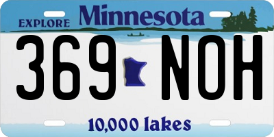 MN license plate 369NOH
