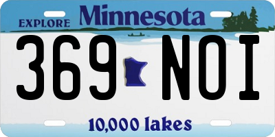 MN license plate 369NOI