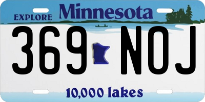 MN license plate 369NOJ