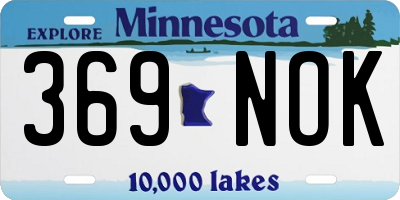 MN license plate 369NOK