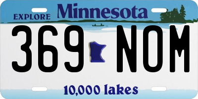 MN license plate 369NOM