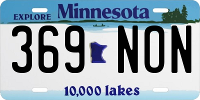MN license plate 369NON