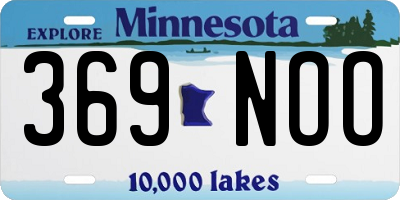 MN license plate 369NOO