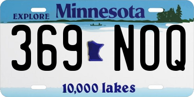 MN license plate 369NOQ