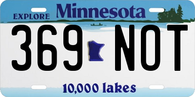 MN license plate 369NOT