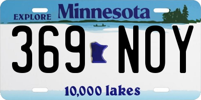 MN license plate 369NOY