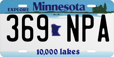 MN license plate 369NPA