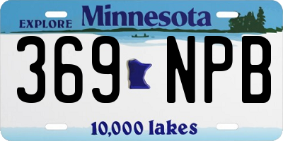 MN license plate 369NPB