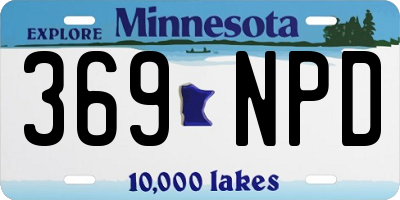 MN license plate 369NPD