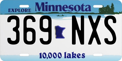 MN license plate 369NXS