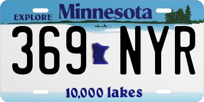 MN license plate 369NYR