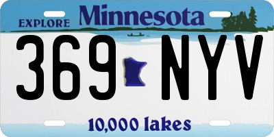 MN license plate 369NYV