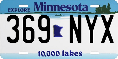 MN license plate 369NYX