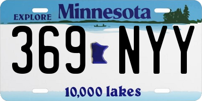 MN license plate 369NYY