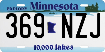 MN license plate 369NZJ
