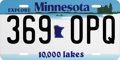MN license plate 369OPQ