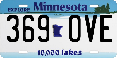 MN license plate 369OVE