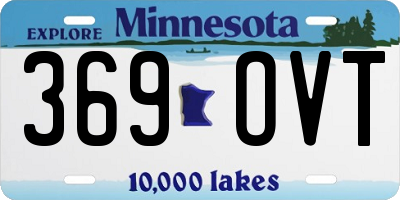 MN license plate 369OVT