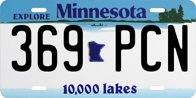 MN license plate 369PCN