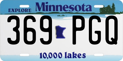 MN license plate 369PGQ