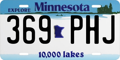 MN license plate 369PHJ
