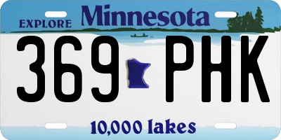 MN license plate 369PHK