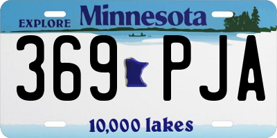 MN license plate 369PJA