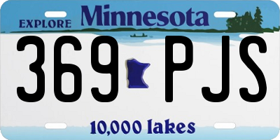 MN license plate 369PJS