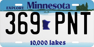 MN license plate 369PNT