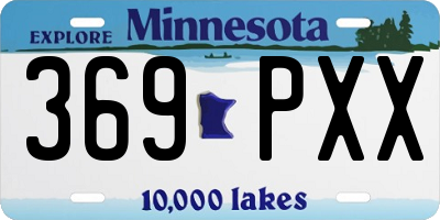MN license plate 369PXX