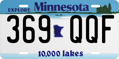 MN license plate 369QQF