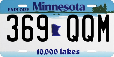 MN license plate 369QQM