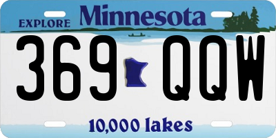 MN license plate 369QQW