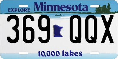 MN license plate 369QQX