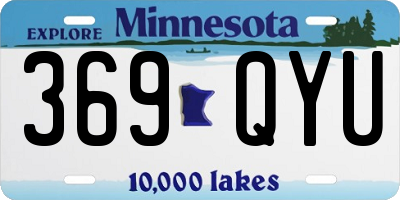 MN license plate 369QYU