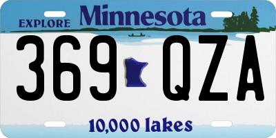 MN license plate 369QZA