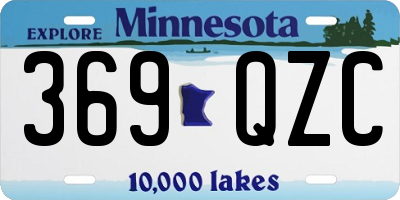 MN license plate 369QZC