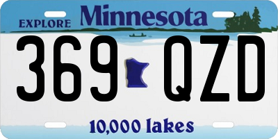 MN license plate 369QZD