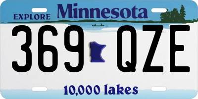 MN license plate 369QZE