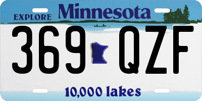 MN license plate 369QZF