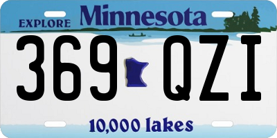 MN license plate 369QZI