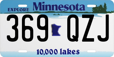 MN license plate 369QZJ