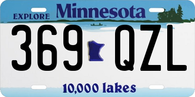 MN license plate 369QZL