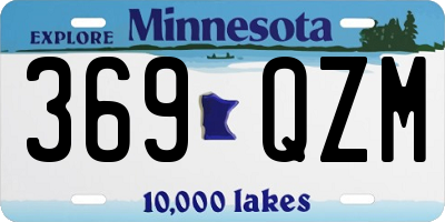 MN license plate 369QZM