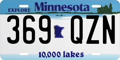 MN license plate 369QZN