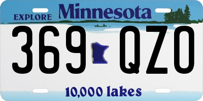 MN license plate 369QZO