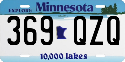 MN license plate 369QZQ