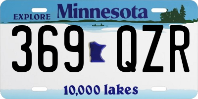 MN license plate 369QZR