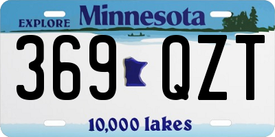 MN license plate 369QZT