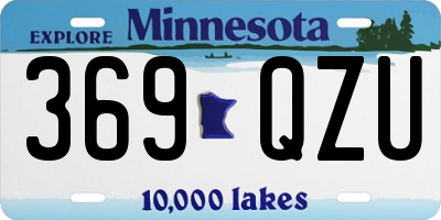 MN license plate 369QZU